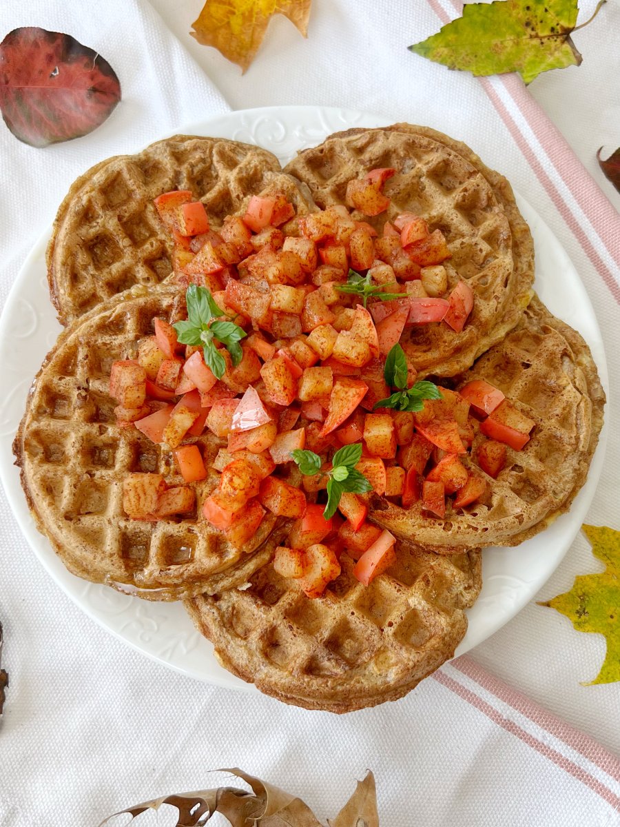 Apple Cinnamon Waffles Recipe - Healthy Alyona