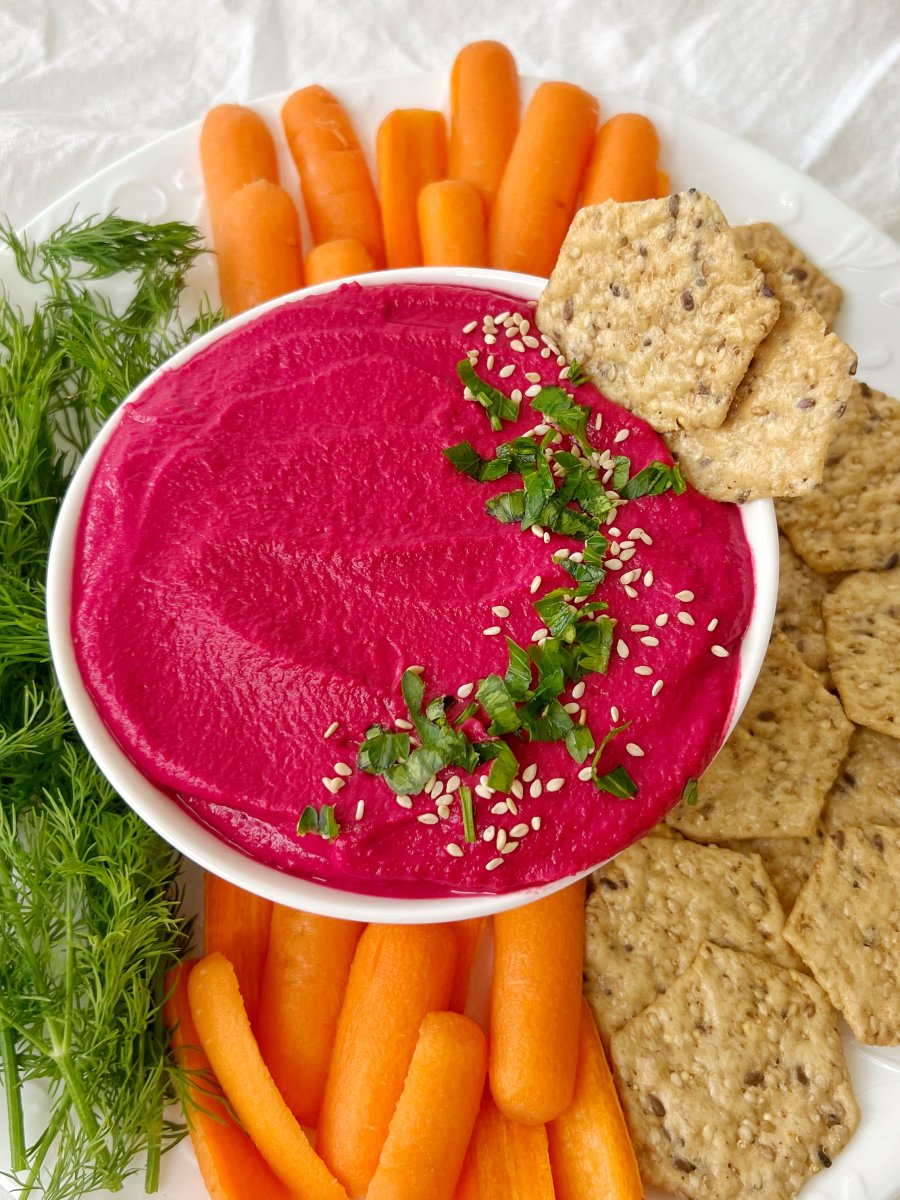 Easy Beetroot Hummus Recipe - Healthy Alyona