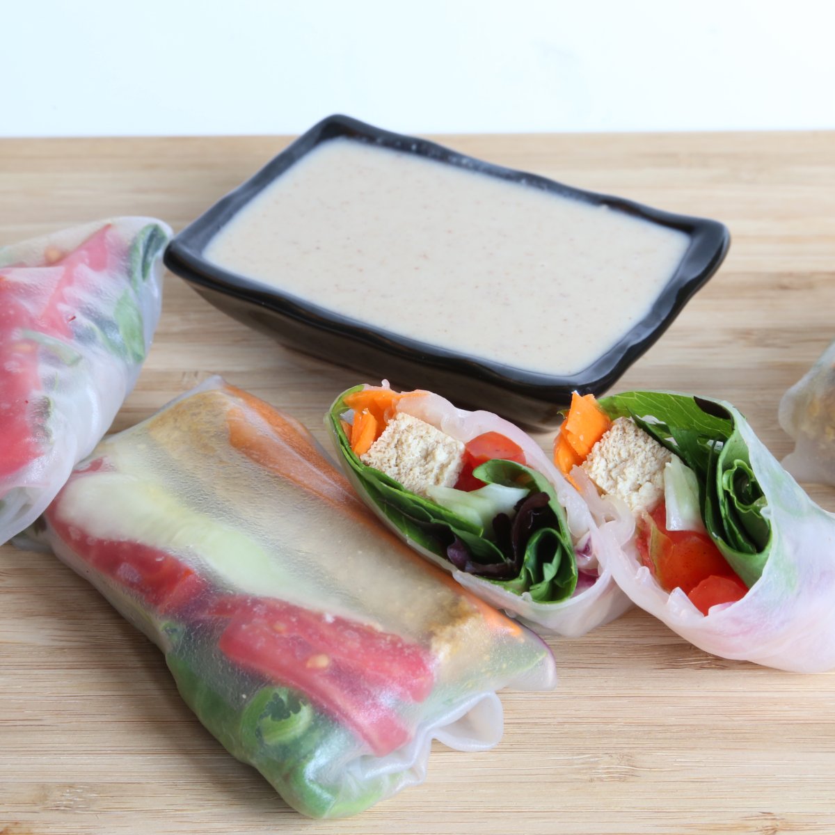 Tofu Spring Rolls With Fresh Veggies - Healthy Alyona