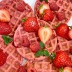 pink waffles recipe